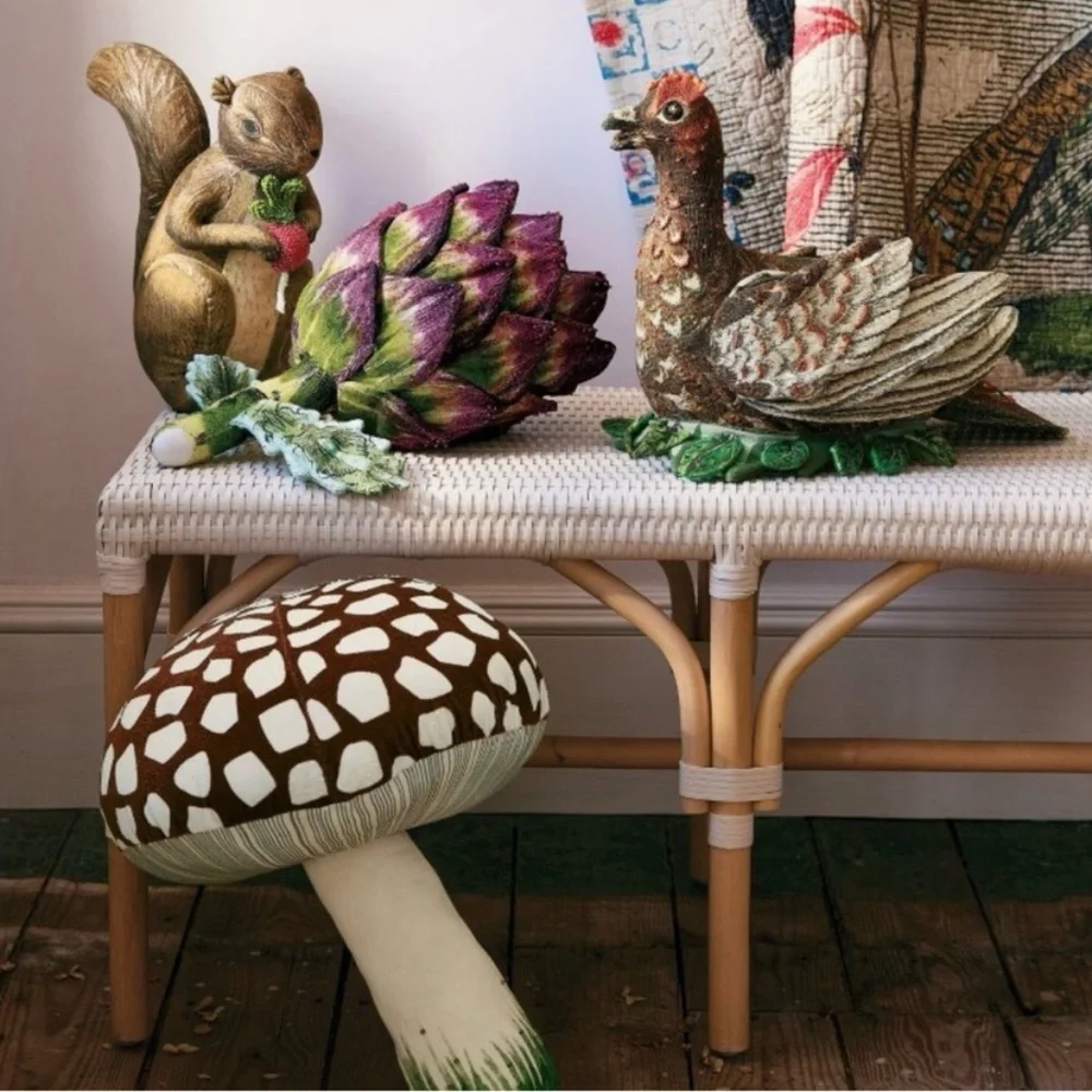 John Derian for Target Beaded Artichoke Vegetable Novelty Pillow 16” NEW